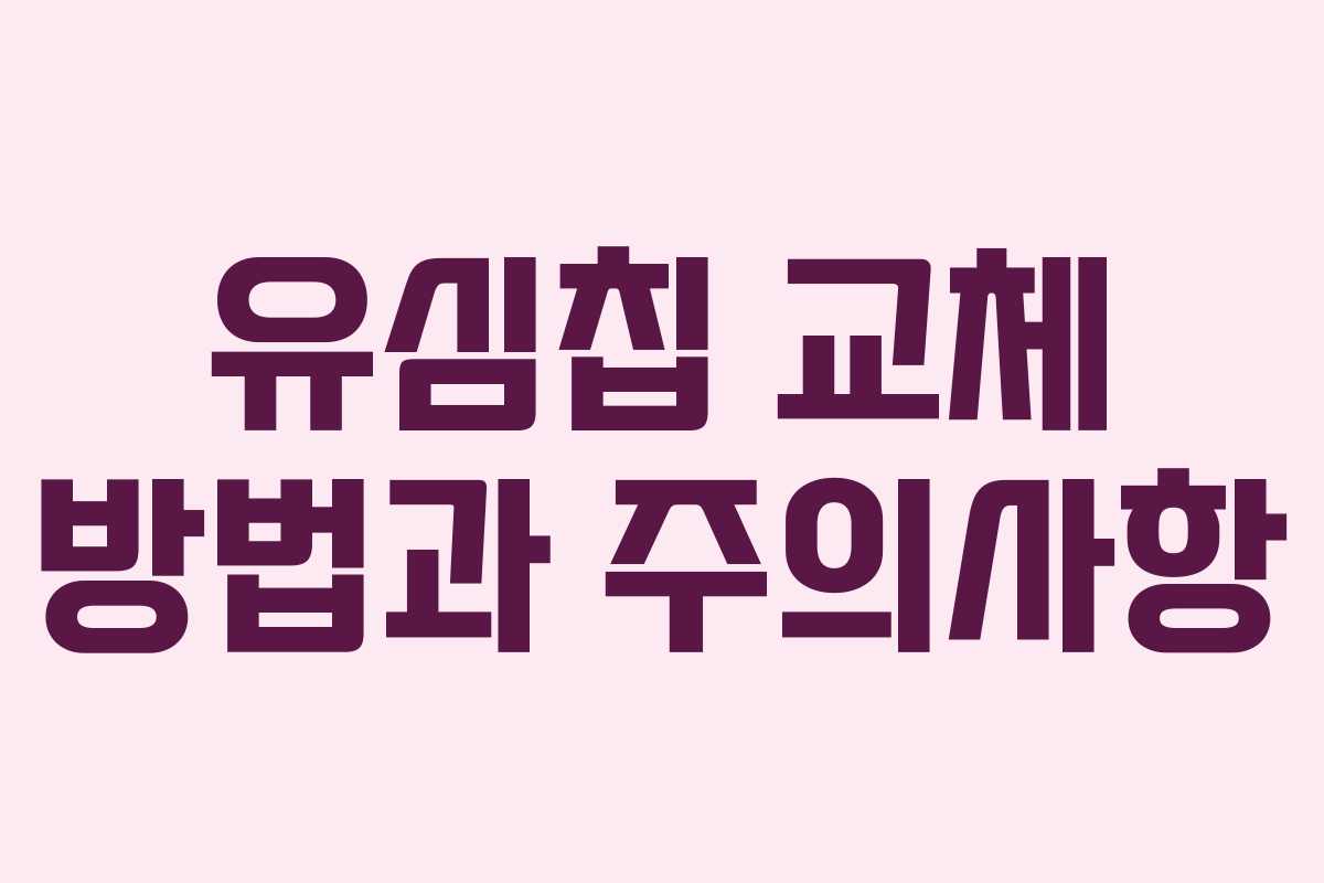 유심칩 교체 방법과 주의사항