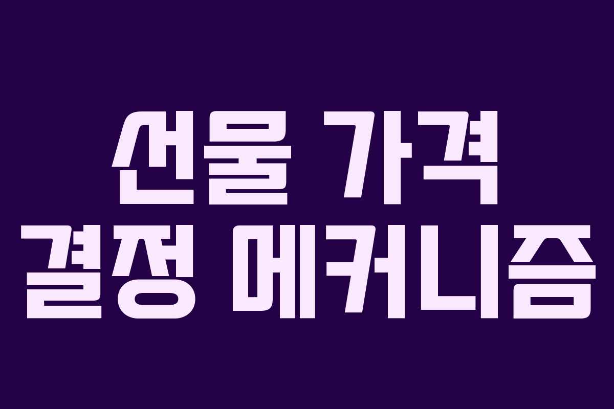 선물 가격 결정 메커니즘