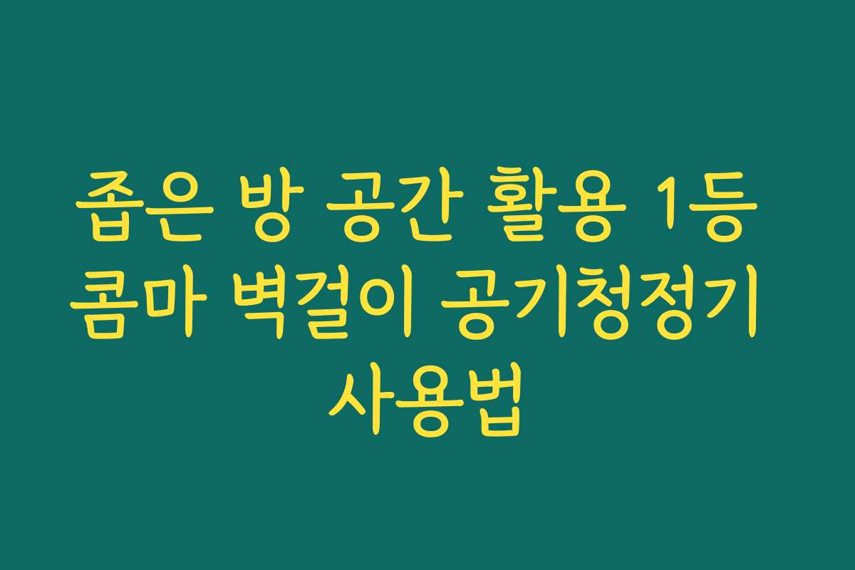 좁은 방 공간 활용 1등 콤마 벽걸이 공기청정기 사용법 좁은 방 공간 활용 1등 콤마 벽걸이 공기청정기 사용법