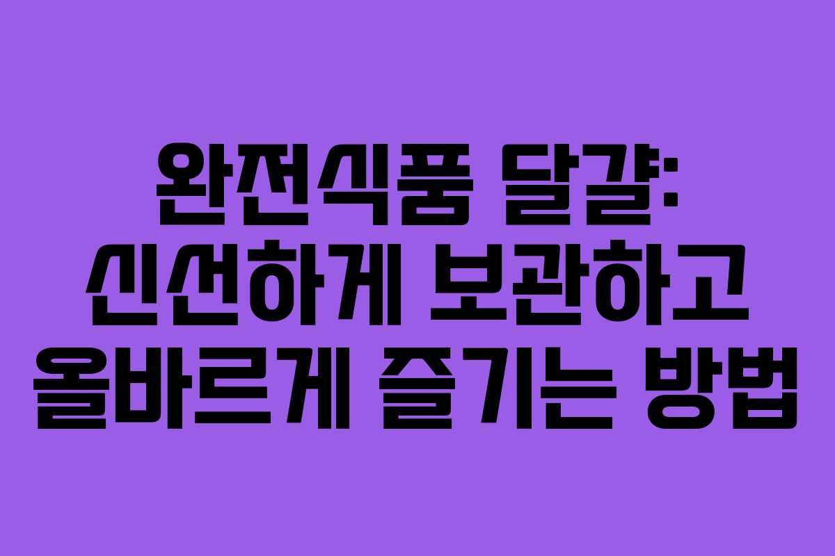 완전식품 달걀: 신선하게 보관하고 올바르게 즐기는 방법 완전식품 달걀: 신선하게 보관하고 올바르게 즐기는 방법