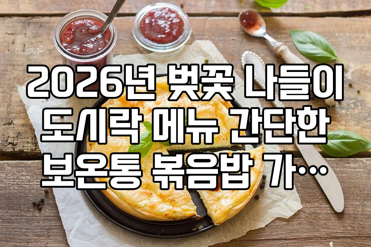 2026년 벚꽃 나들이 도시락 메뉴 간단한 보온통 볶음밥 가이드