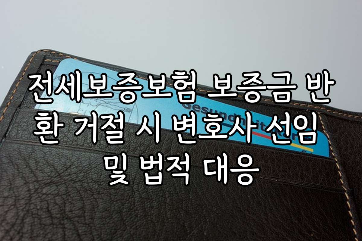 전세보증보험 보증금 반환 거절 시 변호사 선임 및 법적 대응