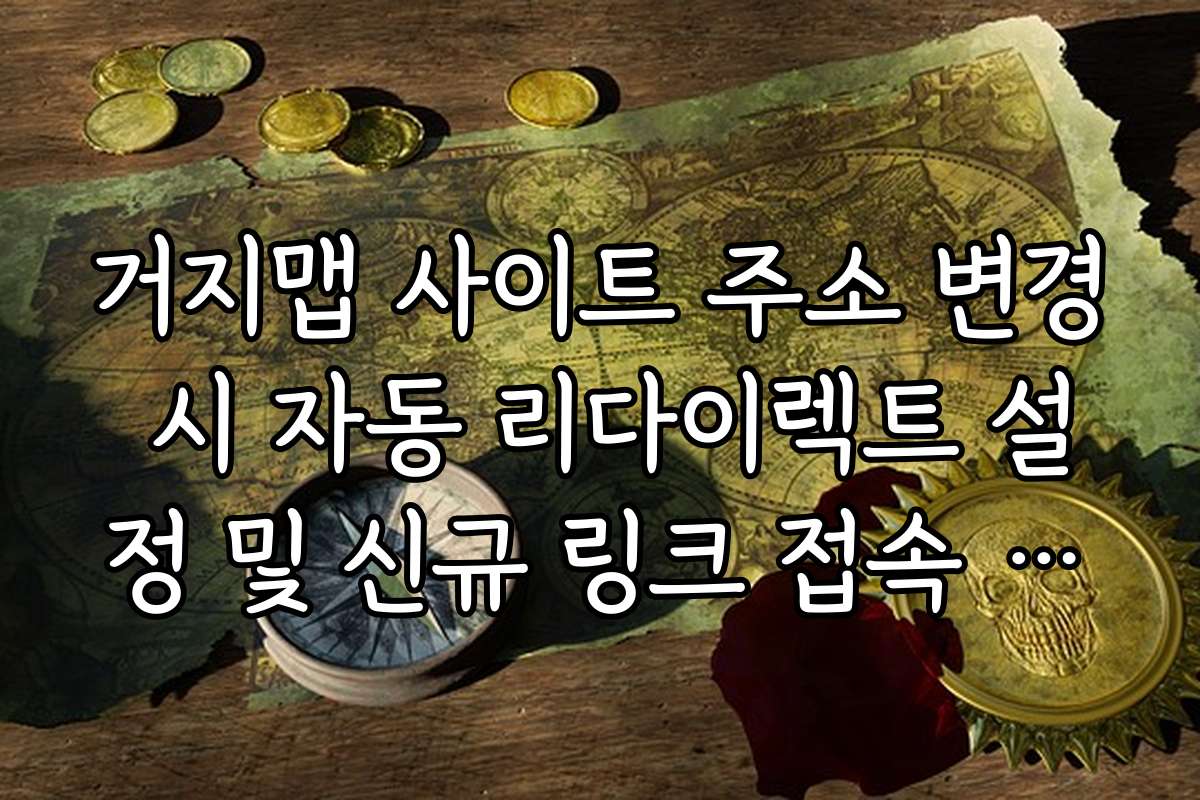 거지맵 사이트 주소 변경 시 자동 리다이렉트 설정 및 신규 링크 접속 가이드