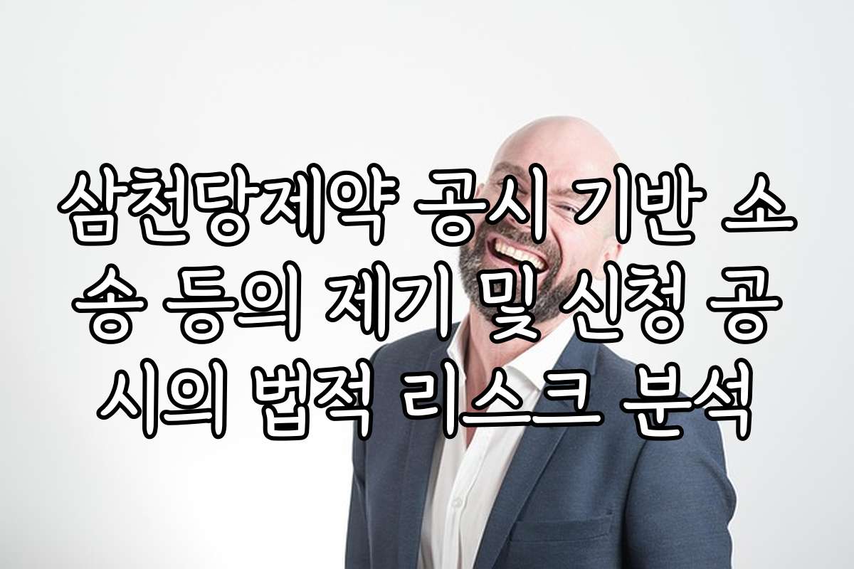 삼천당제약 공시 기반 소송 등의 제기 및 신청 공시의 법적 리스크 분석