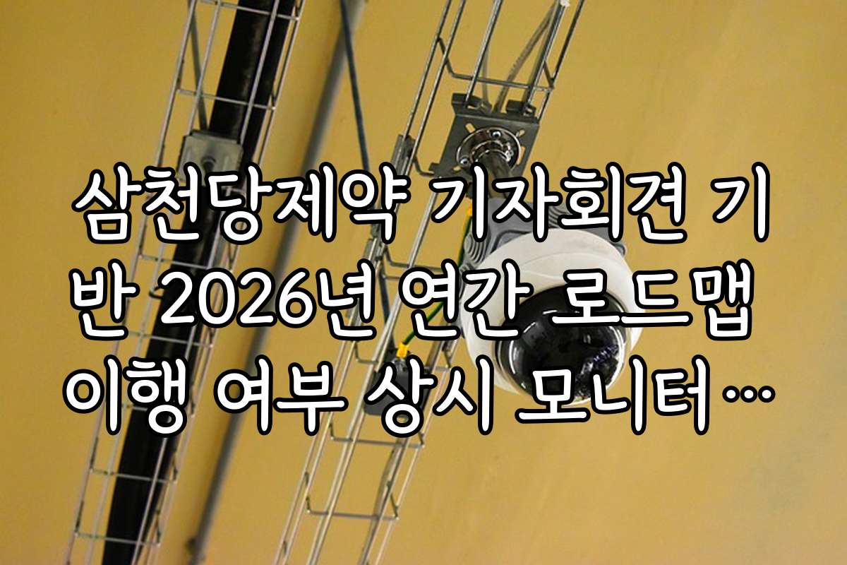 삼천당제약 기자회견 기반 2026년 연간 로드맵 이행 여부 상시 모니터링 방법