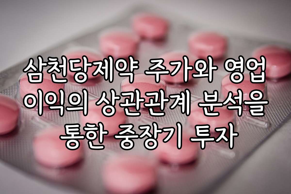 삼천당제약 주가와 영업이익의 상관관계 분석을 통한 중장기 투자