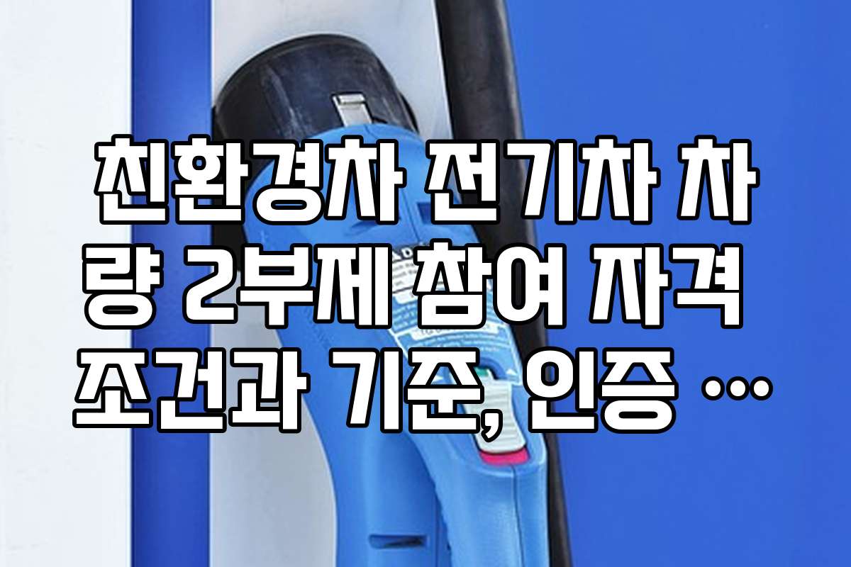 친환경차 전기차 차량 2부제 참여 자격 조건과 기준, 인증 절차를 안내한다