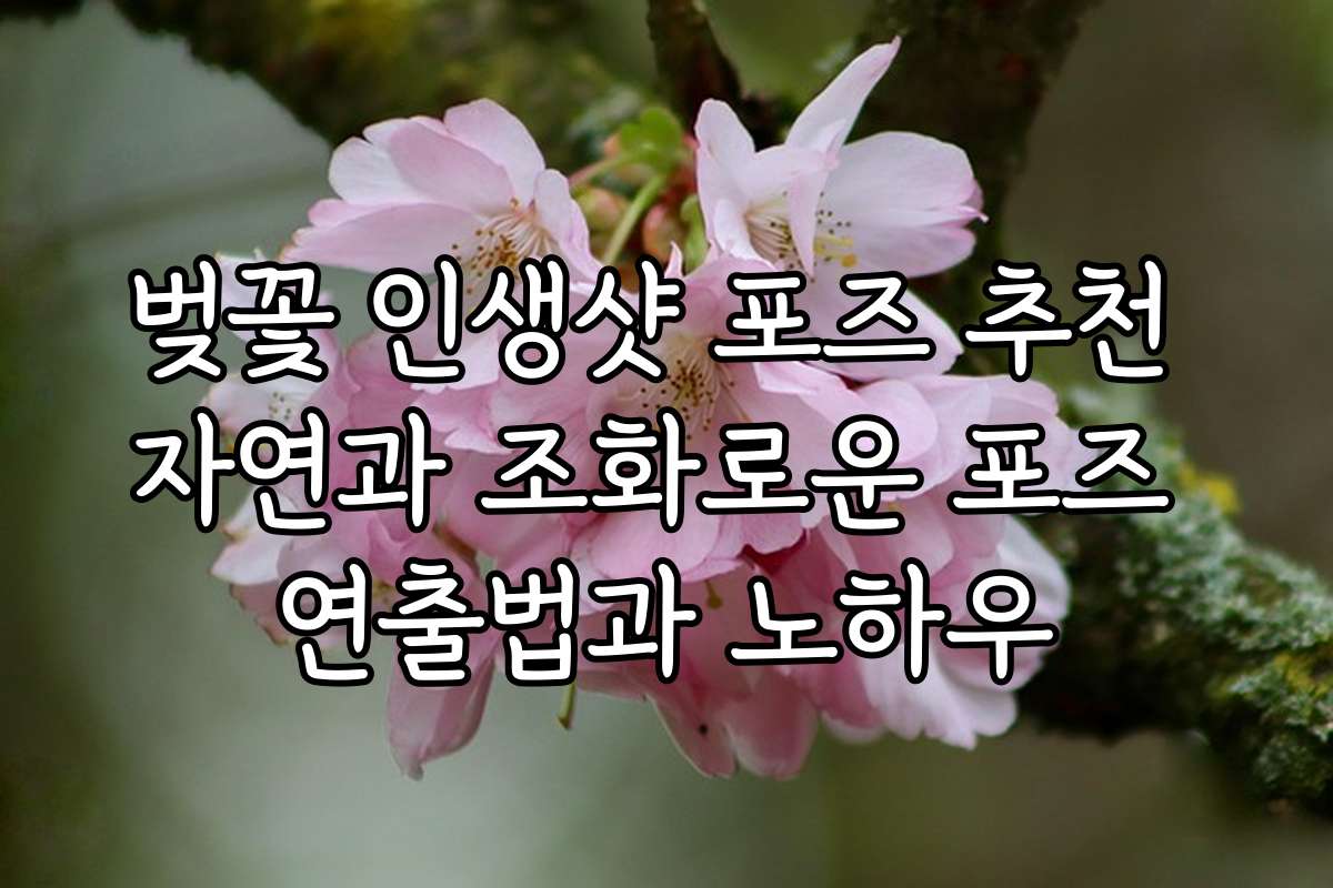 벚꽃 인생샷 포즈 추천 자연과 조화로운 포즈 연출법과 노하우