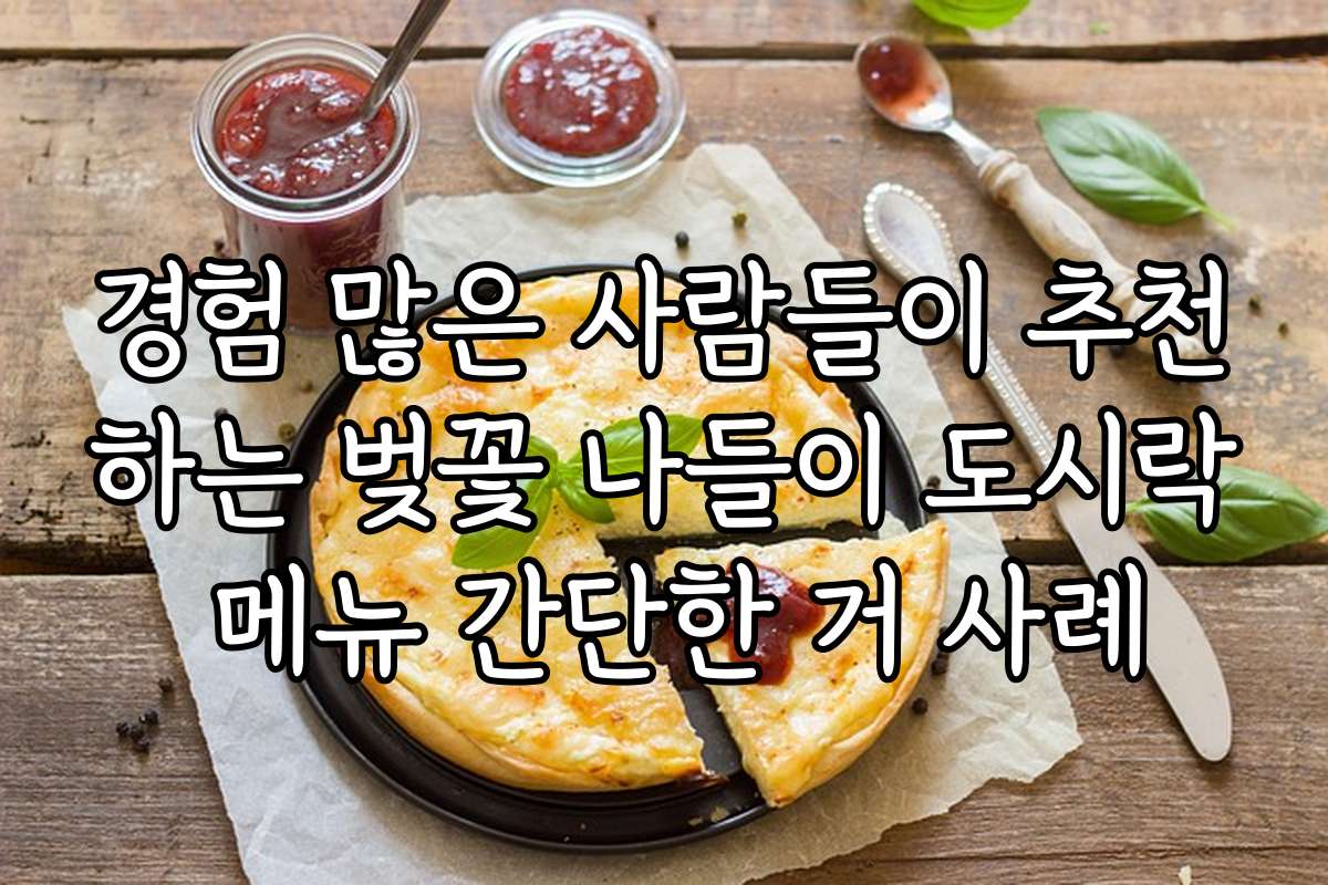 경험 많은 사람들이 추천하는 벚꽃 나들이 도시락 메뉴 간단한 거 사례