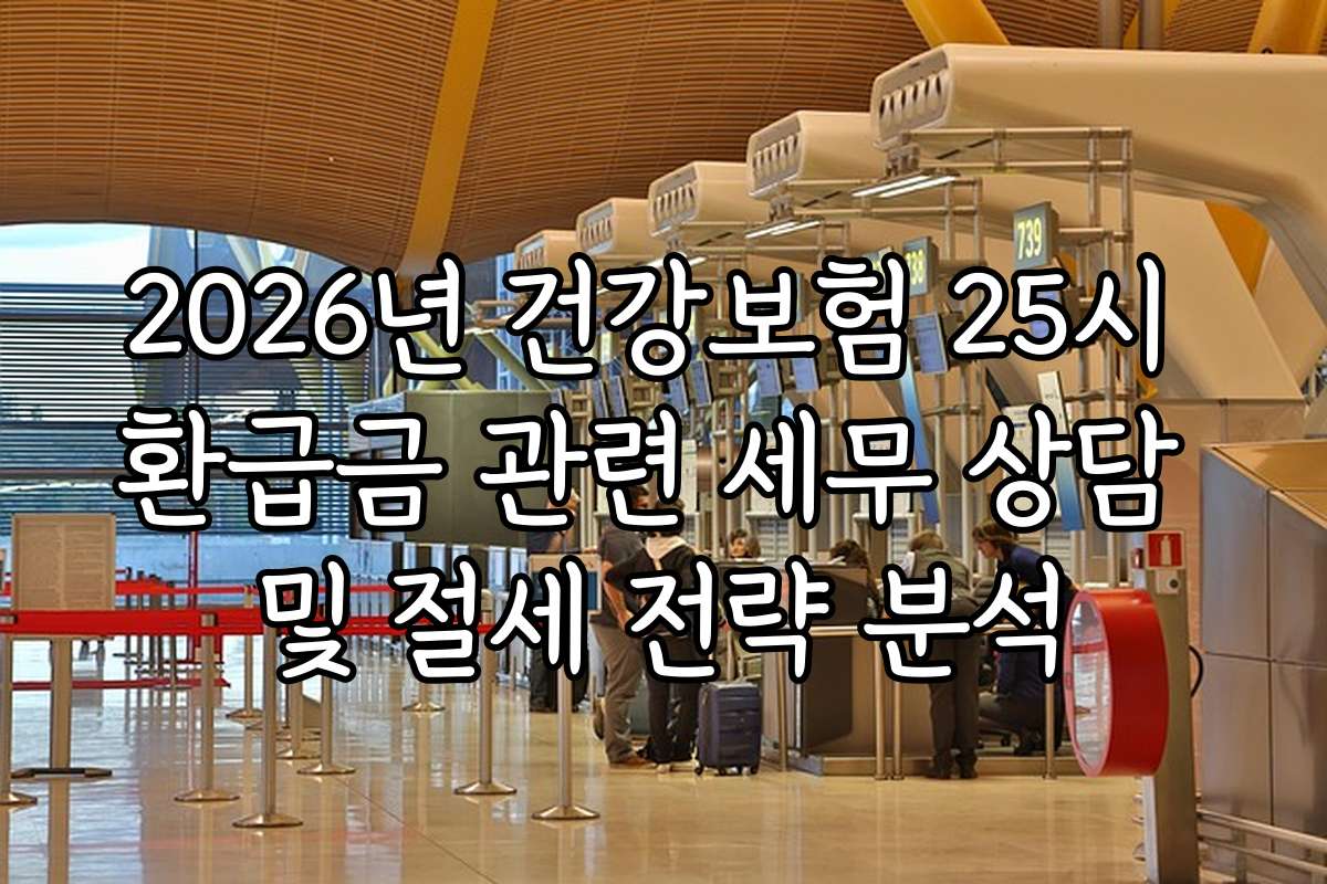 2026년 건강보험 25시 환급금 관련 세무 상담 및 절세 전략 분석