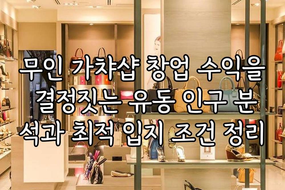 무인 가챠샵 창업 수익을 결정짓는 유동 인구 분석과 최적 입지 조건 정리