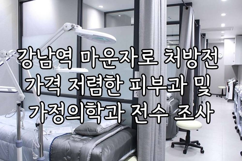 강남역 마운자로 처방전 가격 저렴한 피부과 및 가정의학과 전수 조사