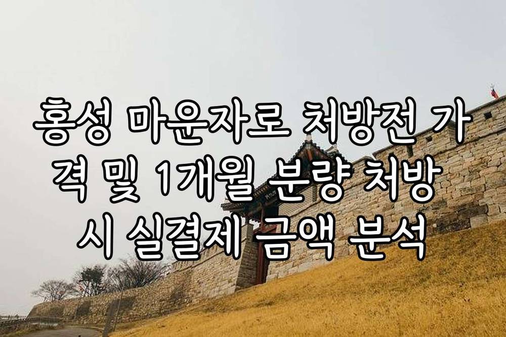 홍성 마운자로 처방전 가격 및 1개월 분량 처방 시 실결제 금액 분석