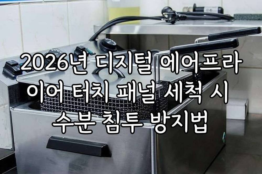 2026년 디지털 에어프라이어 터치 패널 세척 시 수분 침투 방지법