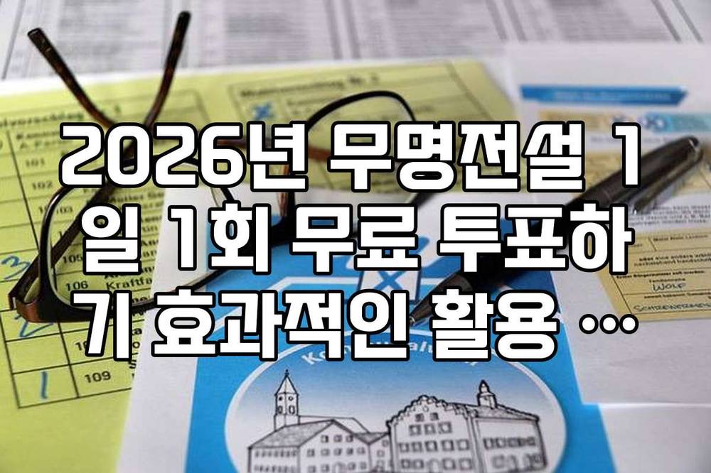 2026년 무명전설 1일 1회 무료 투표하기 효과적인 활용 전략