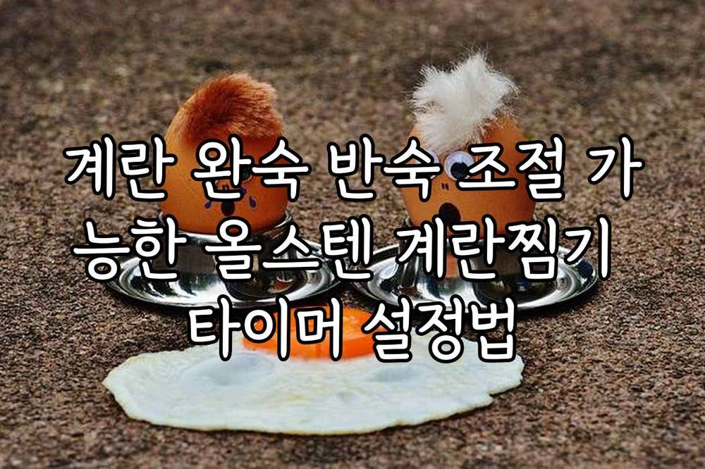 계란 완숙 반숙 조절 가능한 올스텐 계란찜기 타이머 설정법