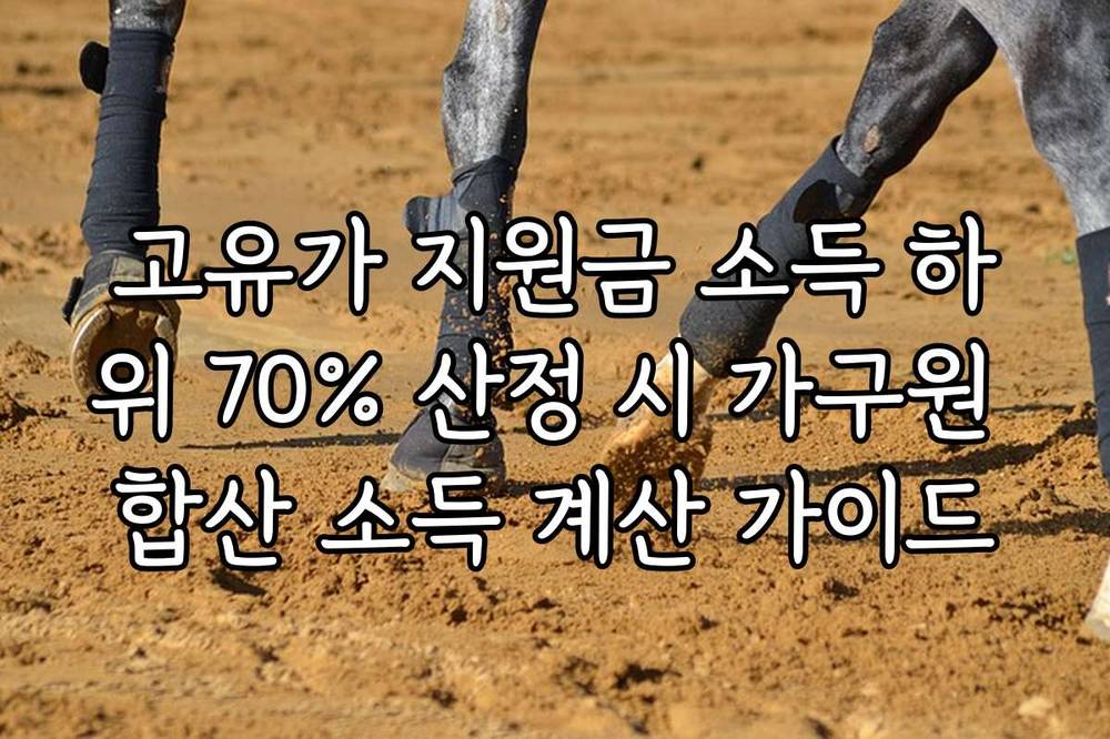 고유가 지원금 소득 하위 70% 산정 시 가구원 합산 소득 계산 가이드