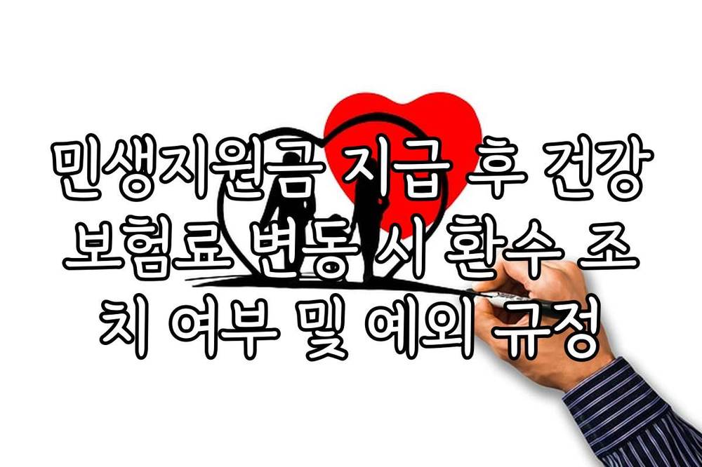 민생지원금 지급 후 건강보험료 변동 시 환수 조치 여부 및 예외 규정