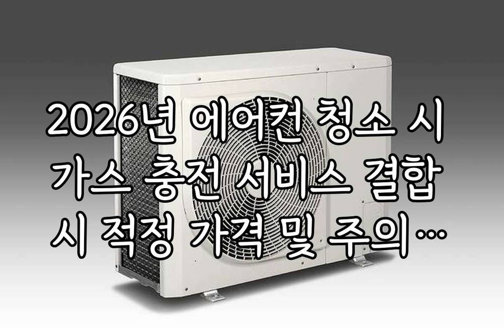 2026년 에어컨 청소 시 가스 충전 서비스 결합 시 적정 가격 및 주의사항