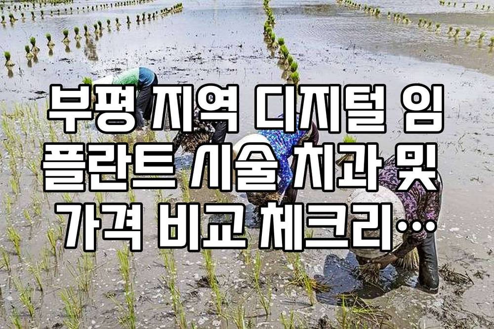부평 지역 디지털 임플란트 시술 치과 및 가격 비교 체크리스트