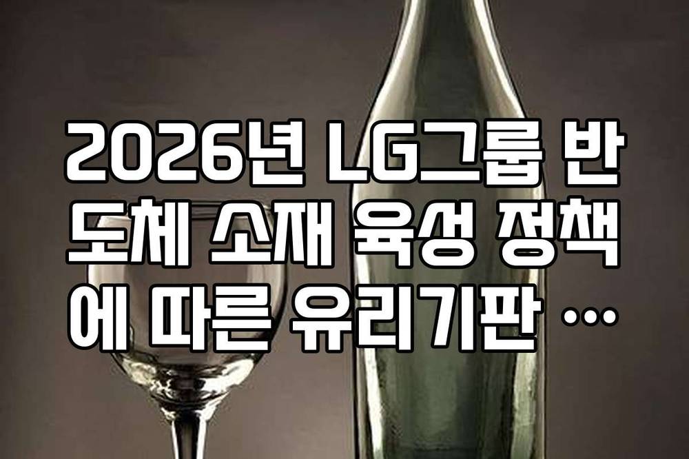 2026년 LG그룹 반도체 소재 육성 정책에 따른 유리기판 관련주 특징