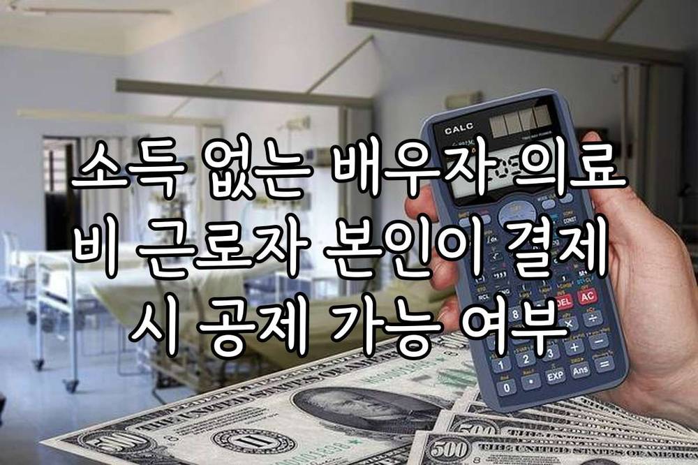 소득 없는 배우자 의료비 근로자 본인이 결제 시 공제 가능 여부