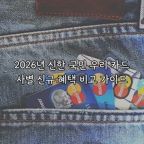 2026년 신한 국민 우리 카드사별 신규 혜택 비교 가이드