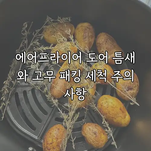 에어프라이어 도어 틈새와 고무 패킹 세척 주의사항
