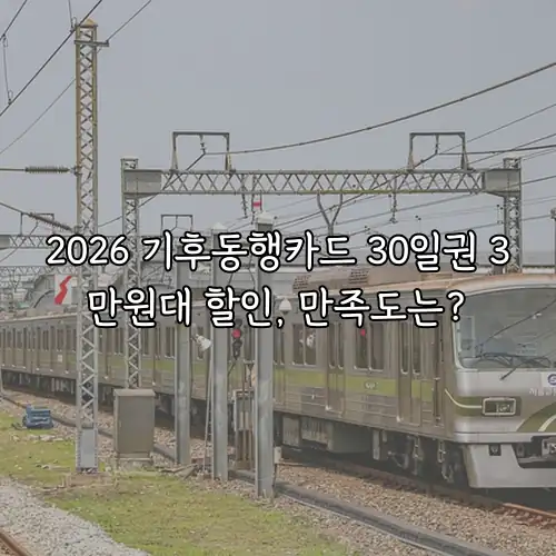 2026 기후동행카드 30일권 3만원대 할인, 만족도는?