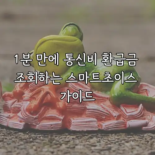 1분 만에 통신비 환급금 조회하는 스마트초이스 가이드