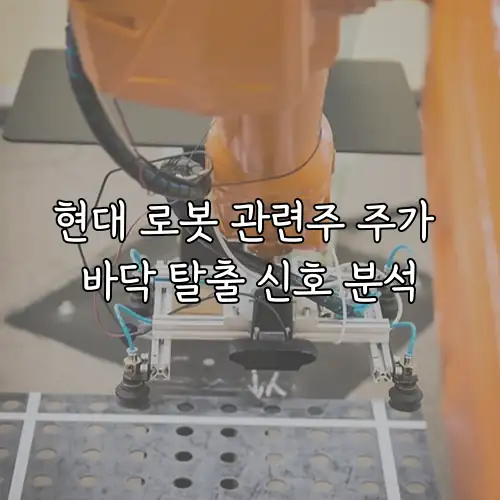 현대 로봇 관련주 주가 바닥 탈출 신호 분석