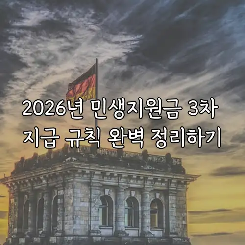 2026년 민생지원금 3차 지급 규칙 완벽 정리하기