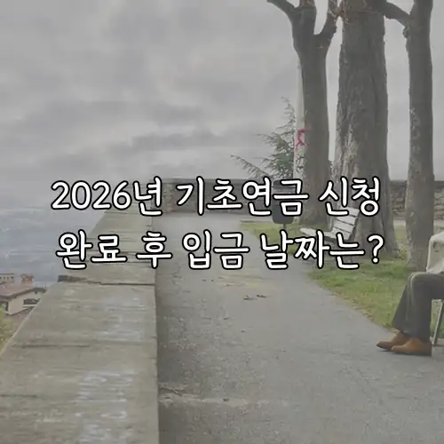 2026년 기초연금 신청 완료 후 입금 날짜는?
