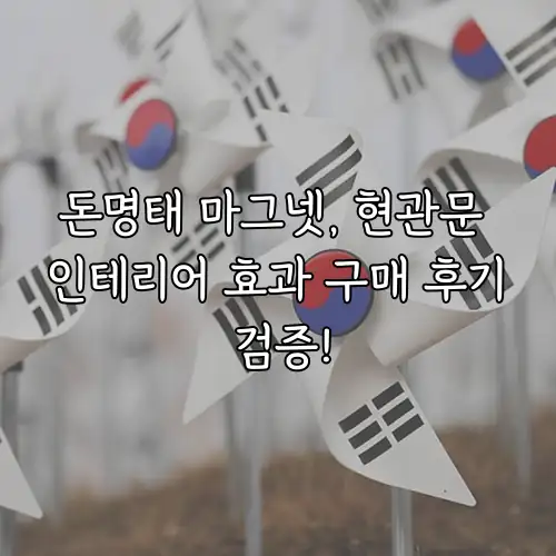 돈명태 마그넷, 현관문 인테리어 효과 구매 후기 검증!