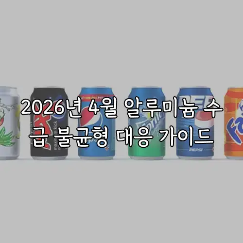 2026년 4월 알루미늄 수급 불균형 대응 가이드