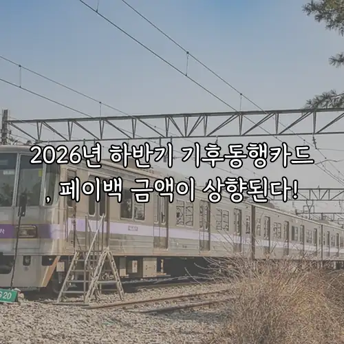 2026년 하반기 기후동행카드, 페이백 금액이 상향된다!