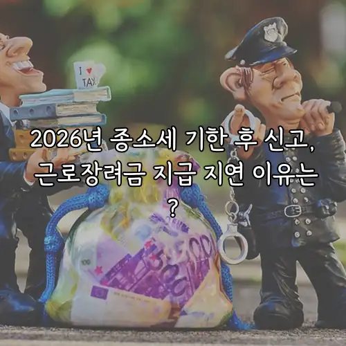 2026년 종소세 기한 후 신고, 근로장려금 지급 지연 이유는?