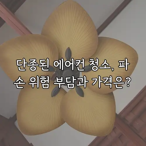 단종된 에어컨 청소, 파손 위험 부담과 가격은?