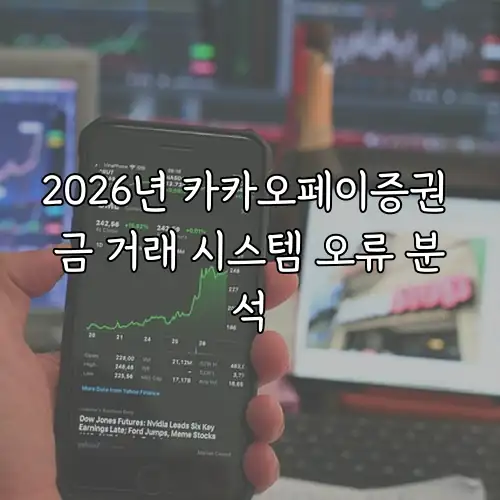2026년 카카오페이증권 금 거래 시스템 오류 분석