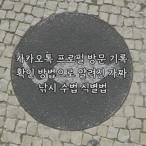 카카오톡 프로필 방문 기록 확인 방법으로 알려진 가짜 낚시 수법 식별법