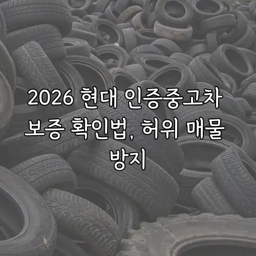 2026 현대 인증중고차 보증 확인법, 허위 매물 방지