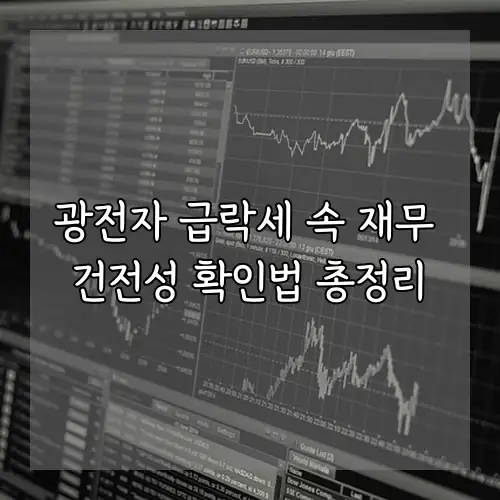 광전자 급락세 속 재무 건전성 확인법 총정리