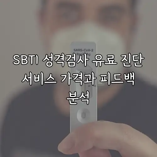 SBTI 성격검사 유료 진단 서비스 가격과 피드백 분석