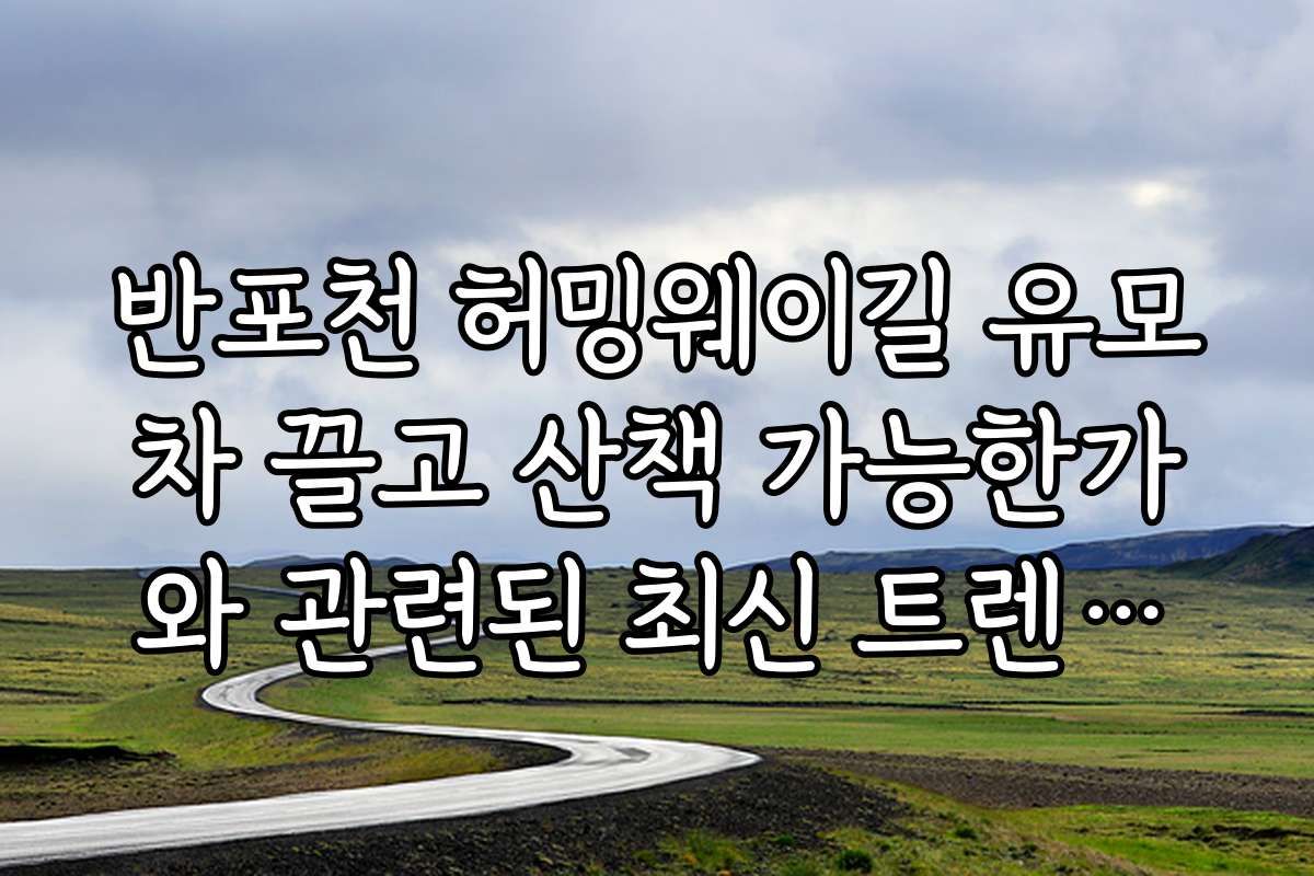 반포천 허밍웨이길 유모차 끌고 산책 가능한가와 관련된 최신 트렌드와 전망은 어떠한가