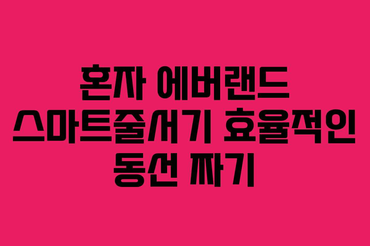 혼자 에버랜드 스마트줄서기 효율적인 동선 짜기