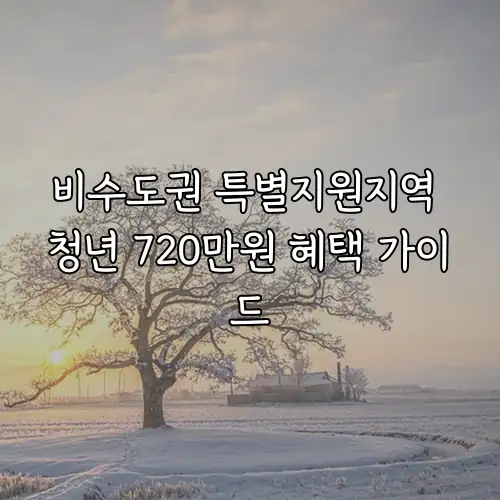 비수도권 특별지원지역 청년 720만원 혜택 가이드