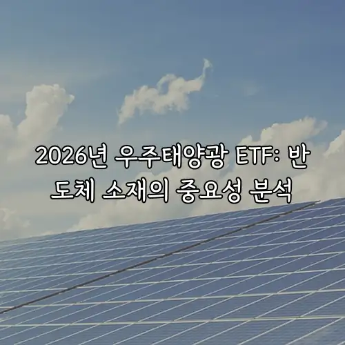 2026년 우주태양광 ETF: 반도체 소재의 중요성 분석