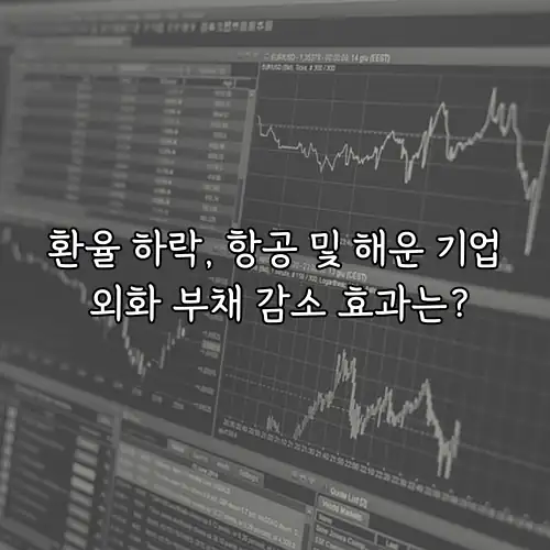 환율 하락, 항공 및 해운 기업 외화 부채 감소 효과는?
