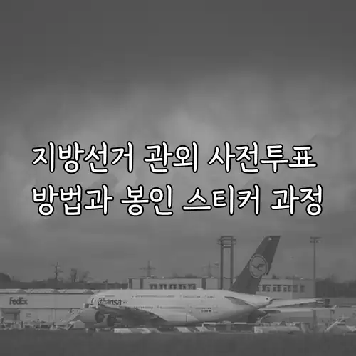 지방선거 관외 사전투표 방법과 봉인 스티커 과정